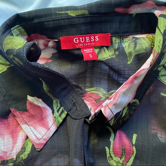 NWOT Floral Guess Blouse - Picture 2 of 2